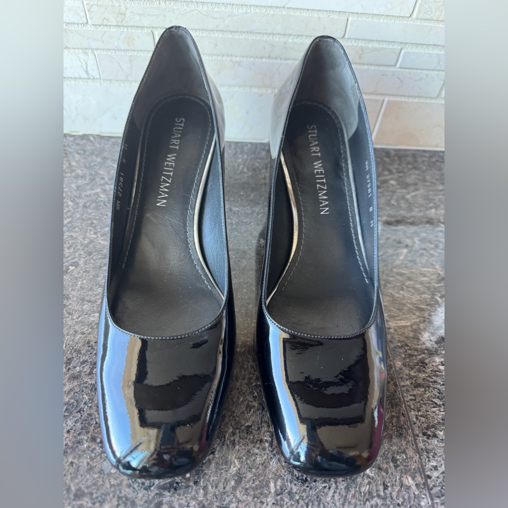 Stuart Weitzman Black Patent Shoe